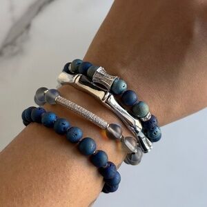 Blue & Teal Druzy Stack